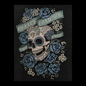 Harley Davidson‎ Floral Skull Ride Free Short Sleeve T Shirt Black XL
